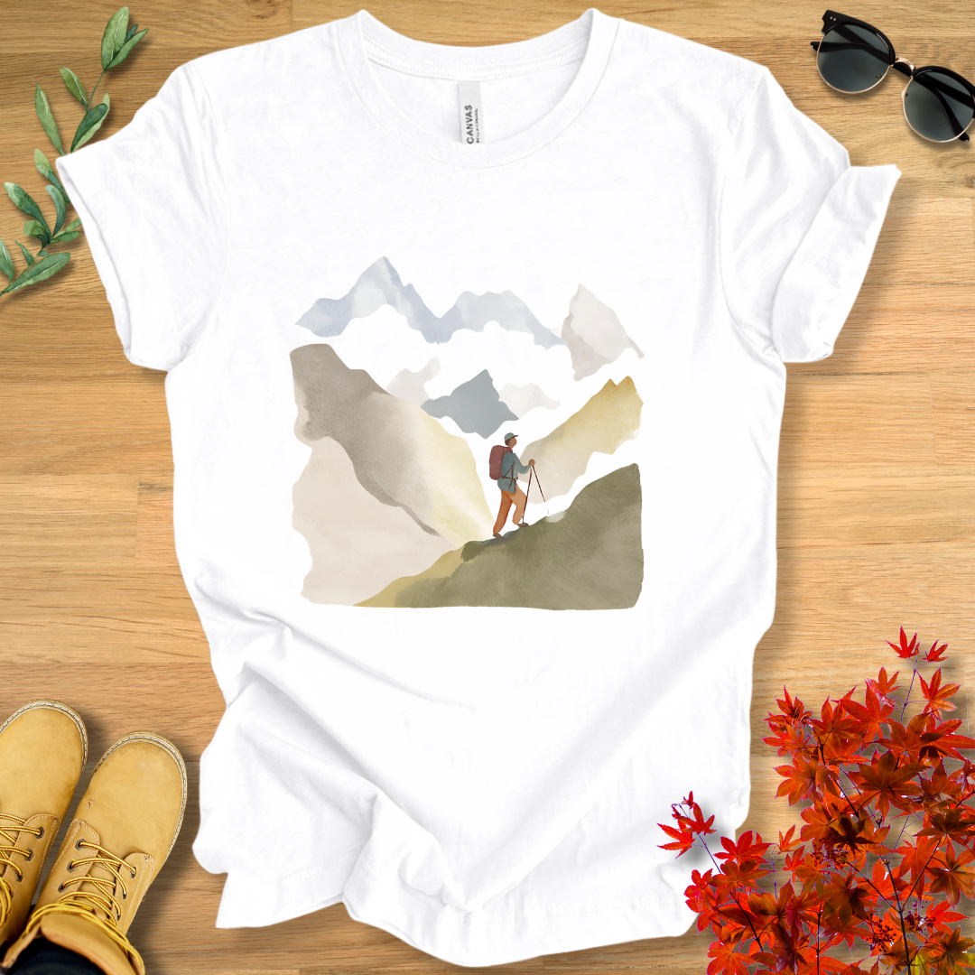 Watercolor Male Hiker T-Shirt