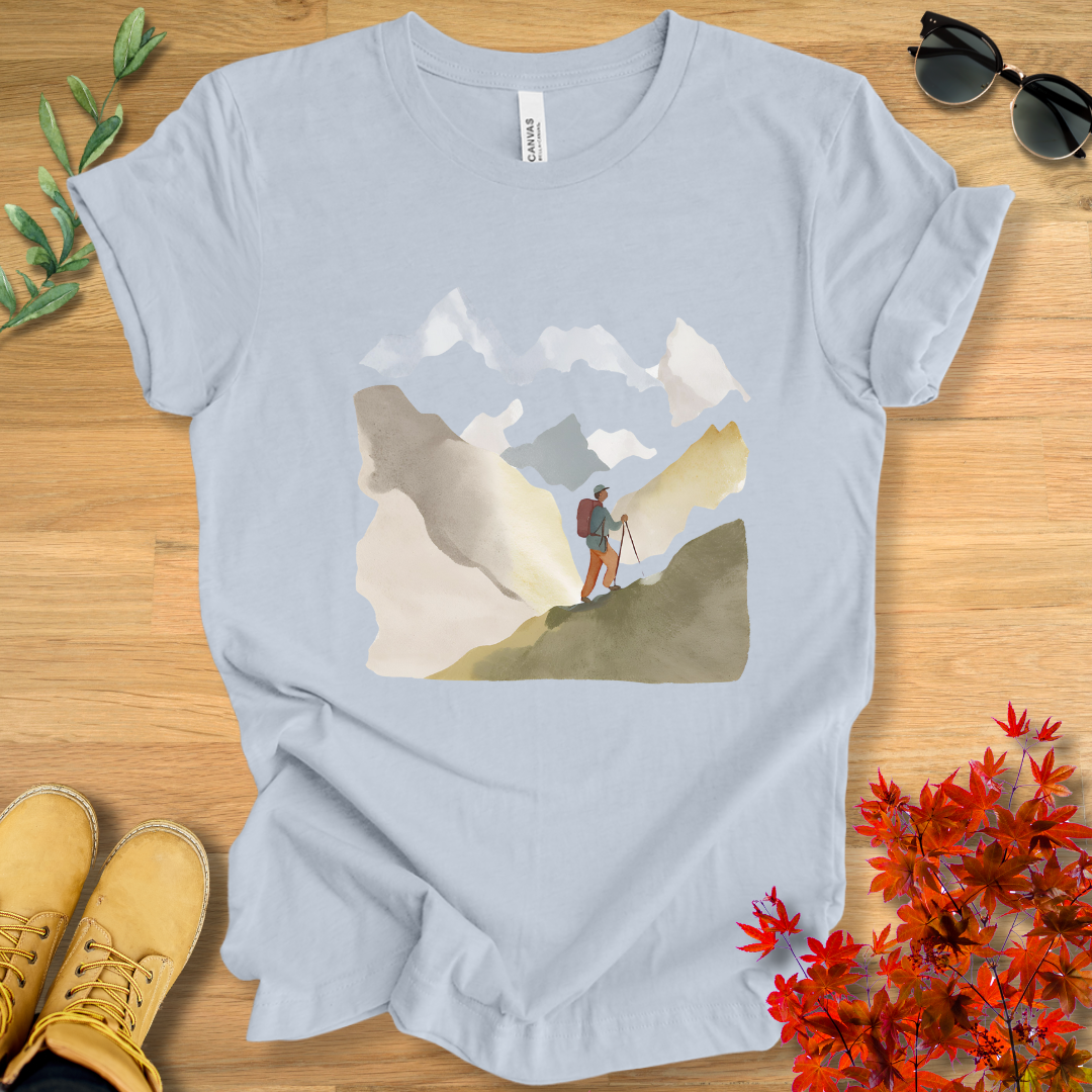 Watercolor Male Hiker T-Shirt