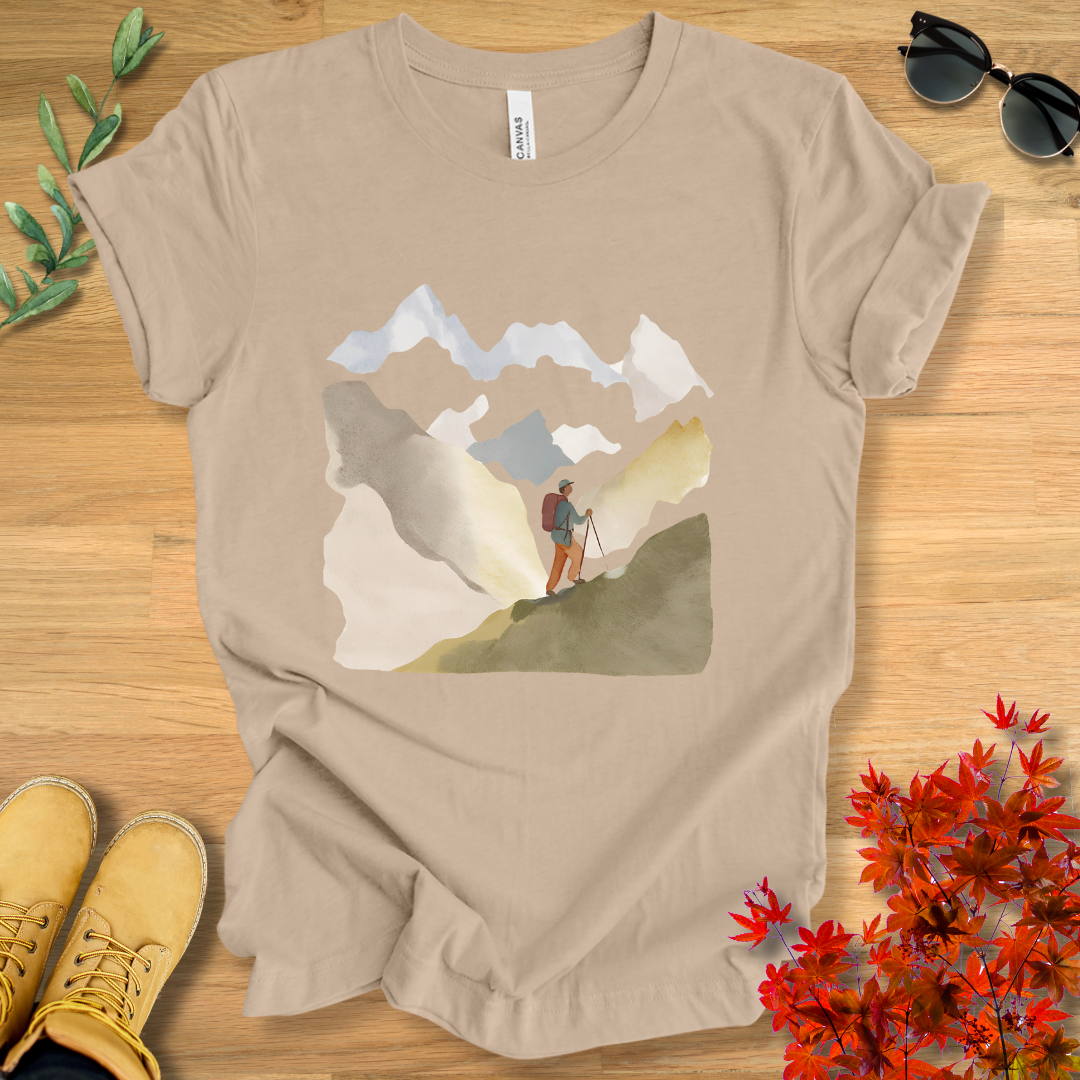 Watercolor Male Hiker T-Shirt